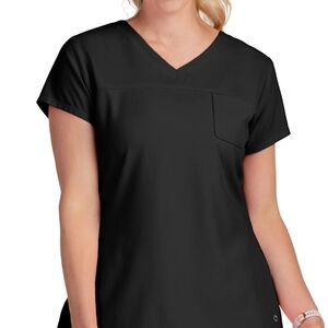 Black V-Neck Women's Top